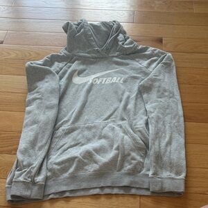 Nike Heather Gray Softball Hoodie